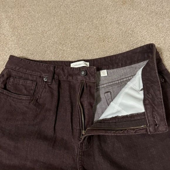 Coldwater Creek Women's Size 12 Straight Leg Brown Cotton Denim Jeans - Picture 13 of 16